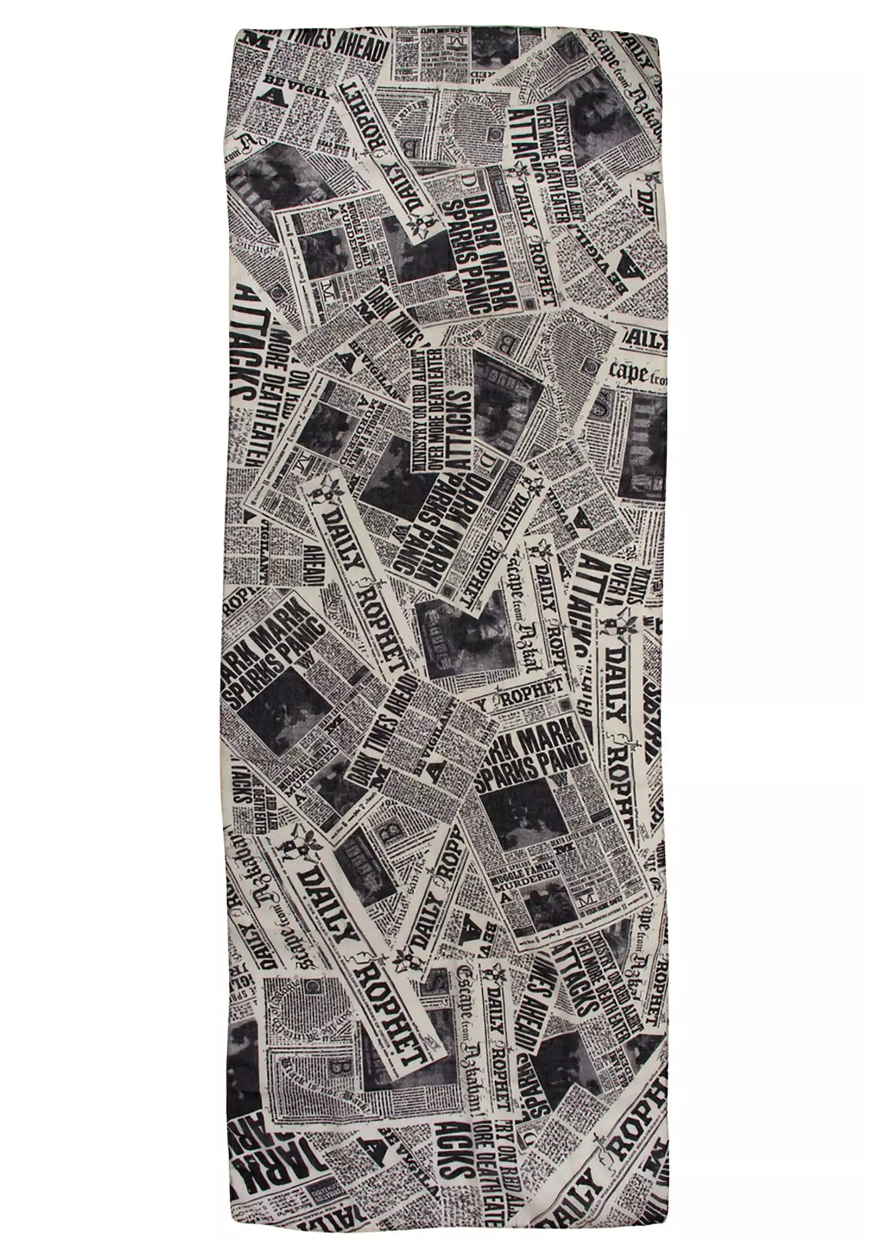 Elope Daily Prophet Newspaper Print White Lightweight Scarf - Image 3