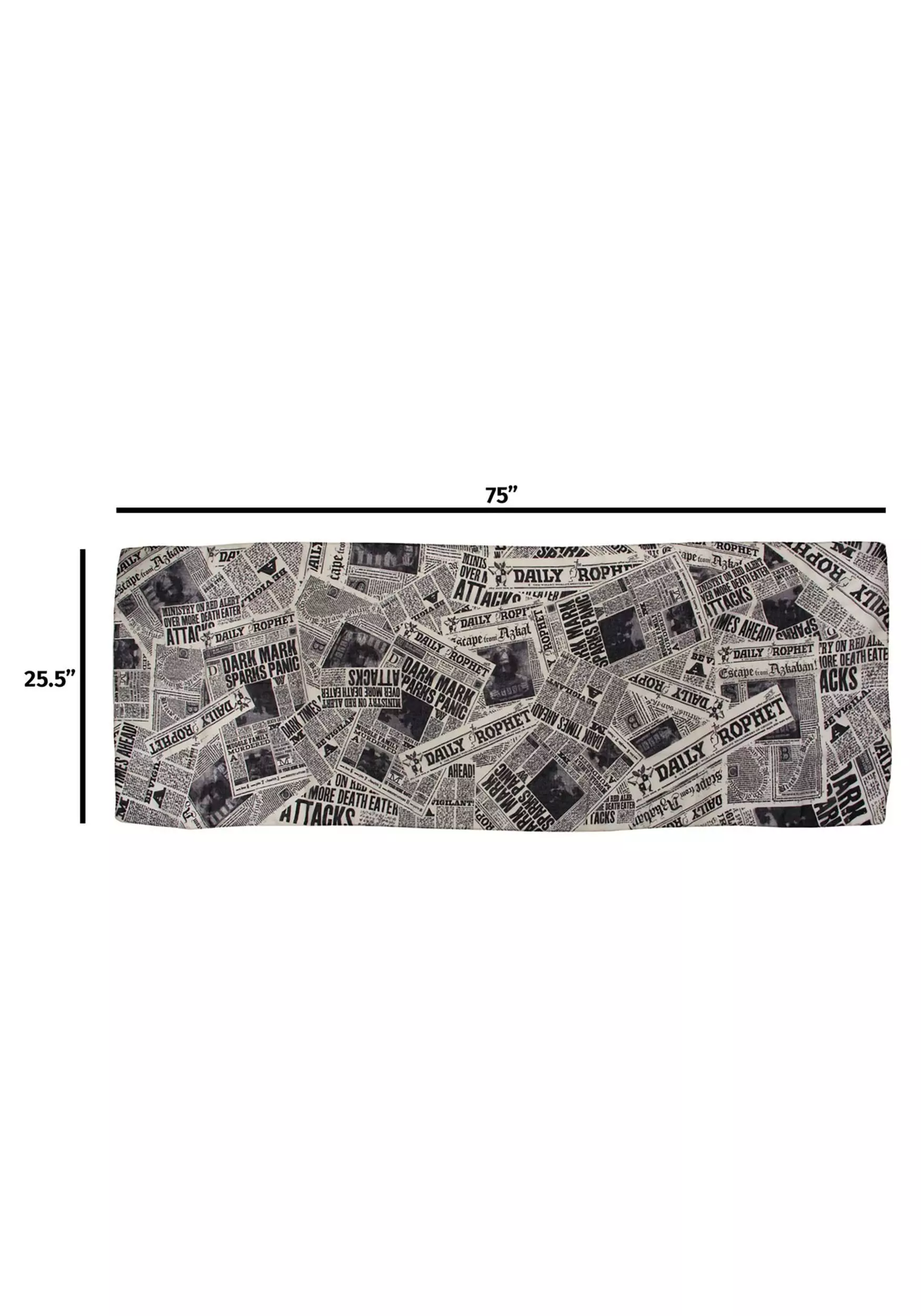 Elope Daily Prophet Newspaper Print White Lightweight Scarf - Image 5