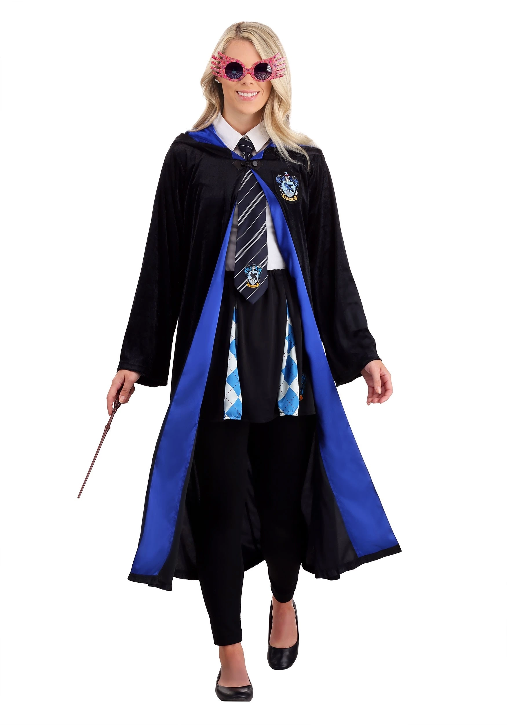 Jerry Leigh Deluxe Harry Potter Adult Plus Size Ravenclaw Robe Costume - Image 4
