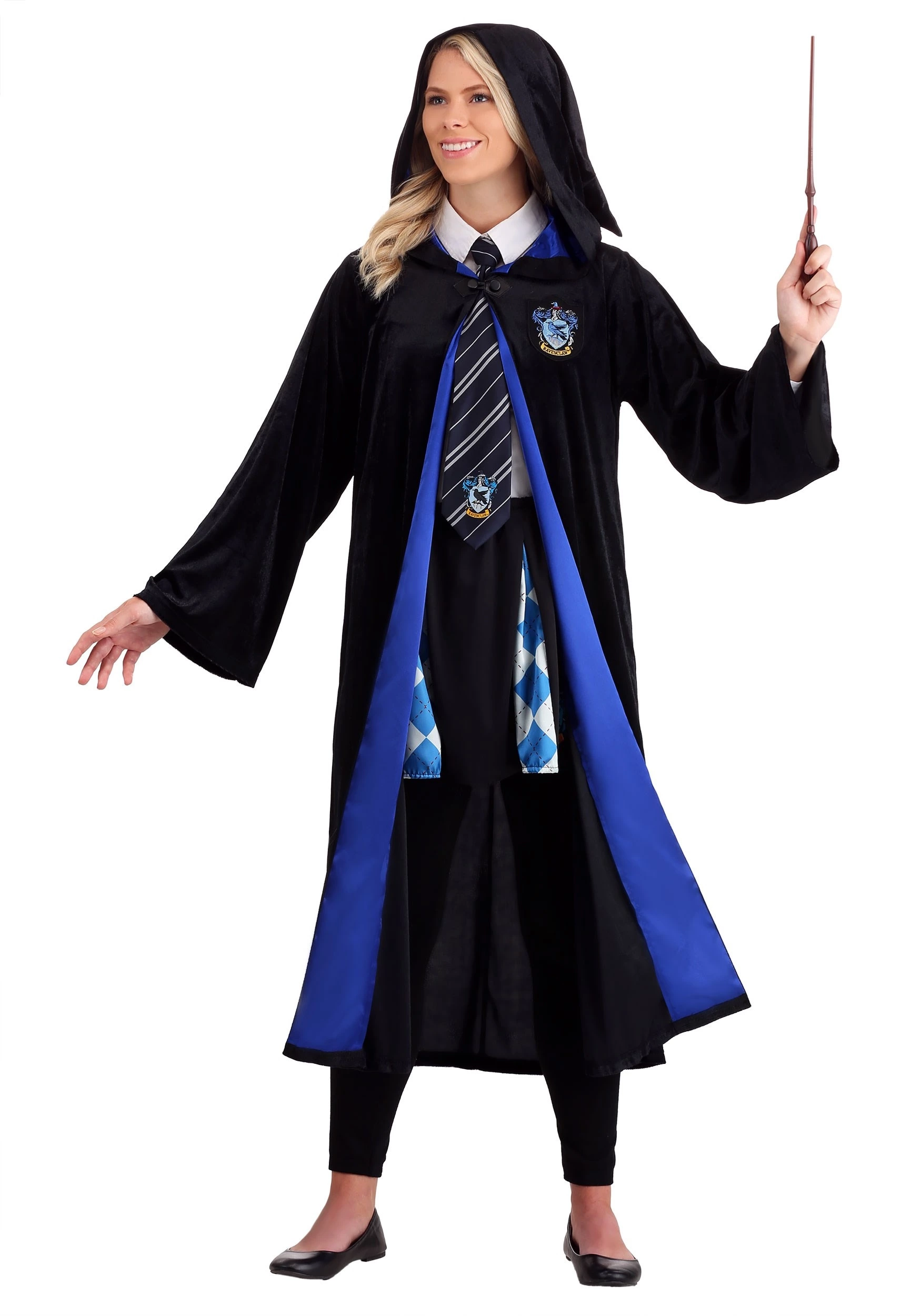 Jerry Leigh Deluxe Harry Potter Adult Plus Size Ravenclaw Robe Costume - Image 5