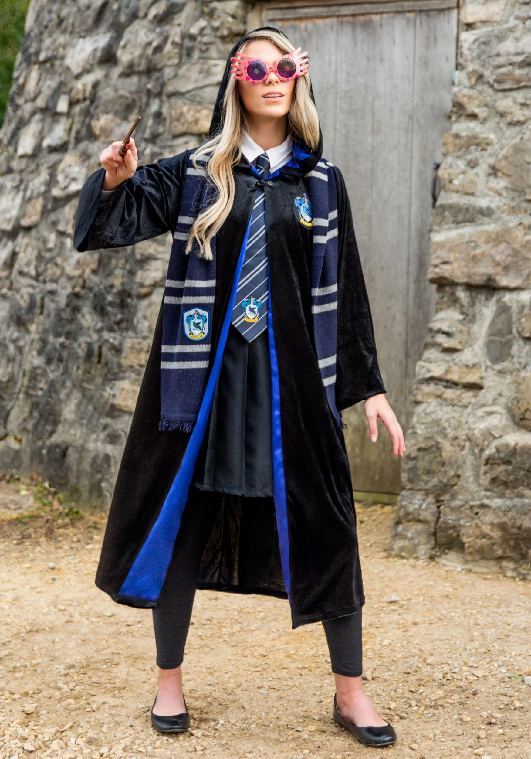 Jerry Leigh Deluxe Harry Potter Adult Plus Size Ravenclaw Robe Costume - Image 3