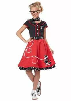 California Costume Collection Girls Red 50s Sweetheart Costume