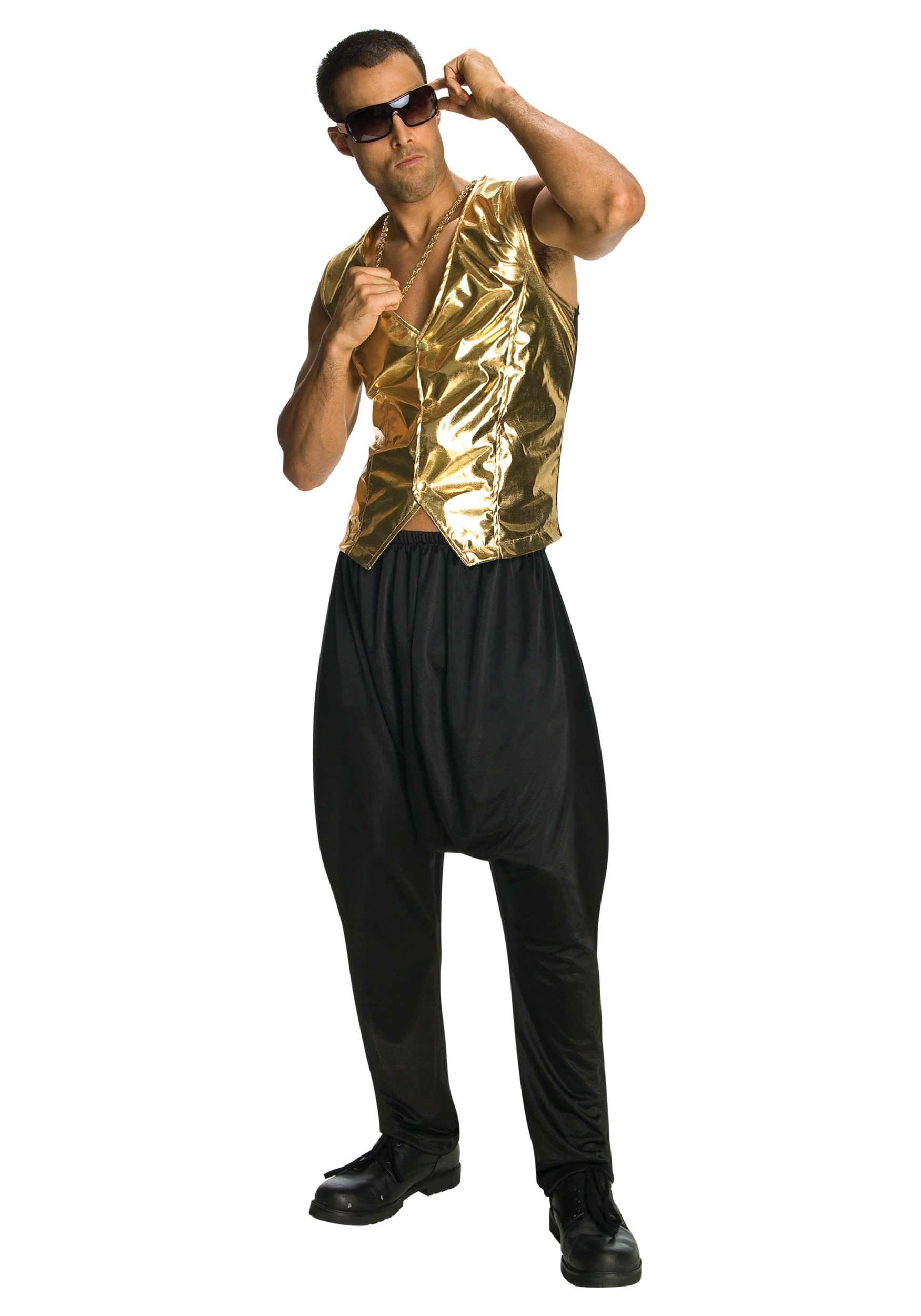 Rubies Costume Co. Inc Gold MC Hammer Vest For Adults