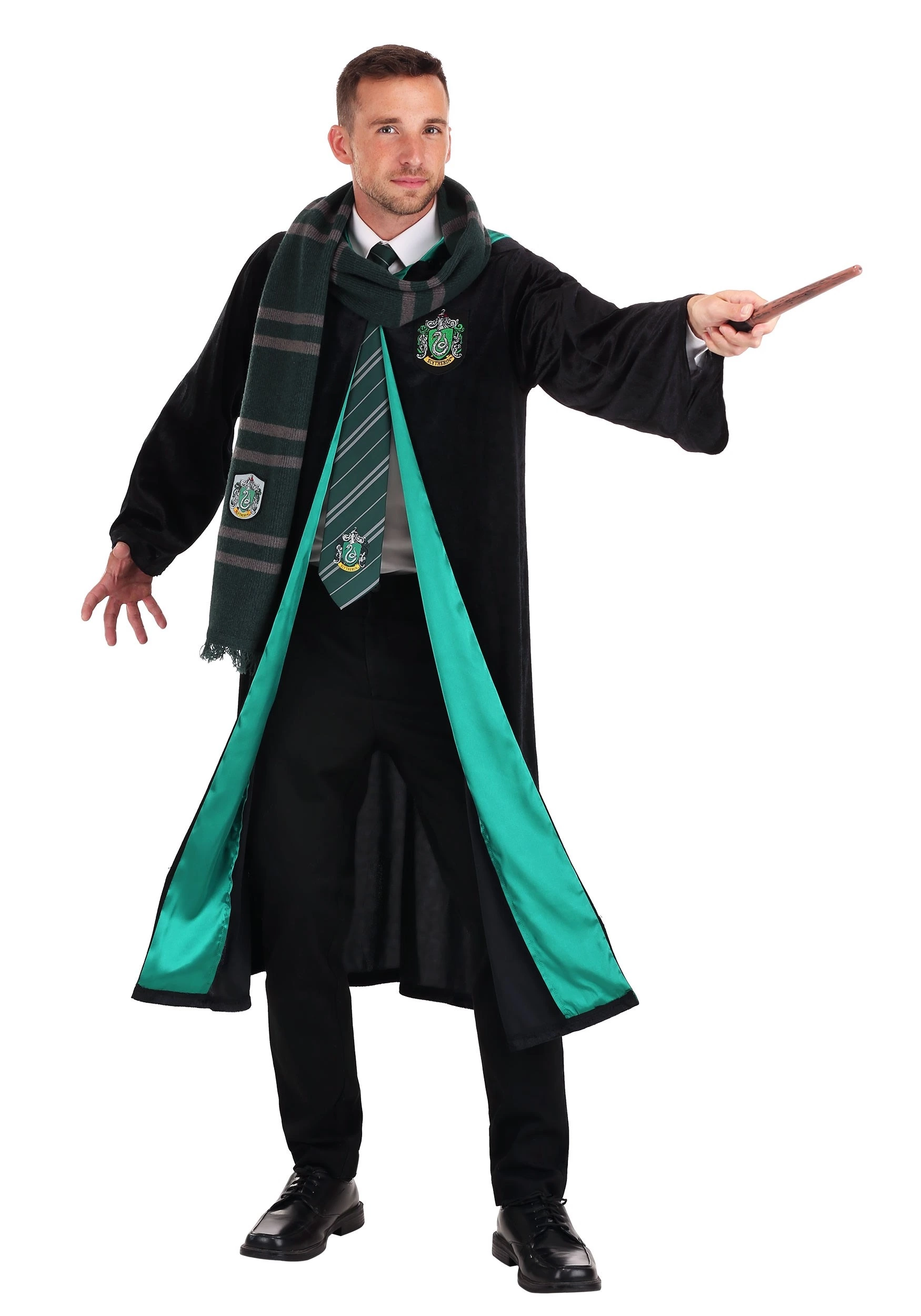 Jerry Leigh Harry Potter Deluxe Slytherin Robe Costume For Adults - Image 3