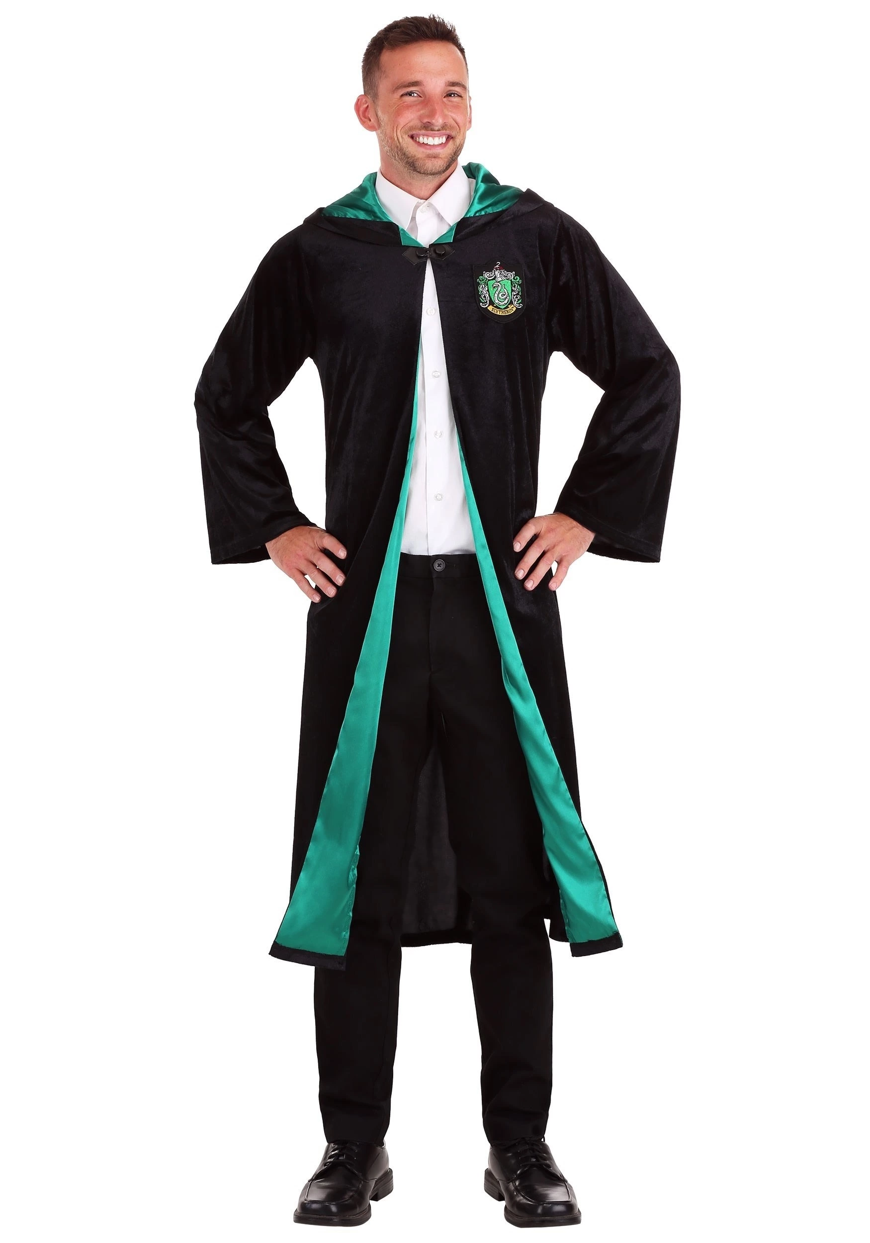 Jerry Leigh Harry Potter Deluxe Slytherin Robe Costume For Adults - Image 4