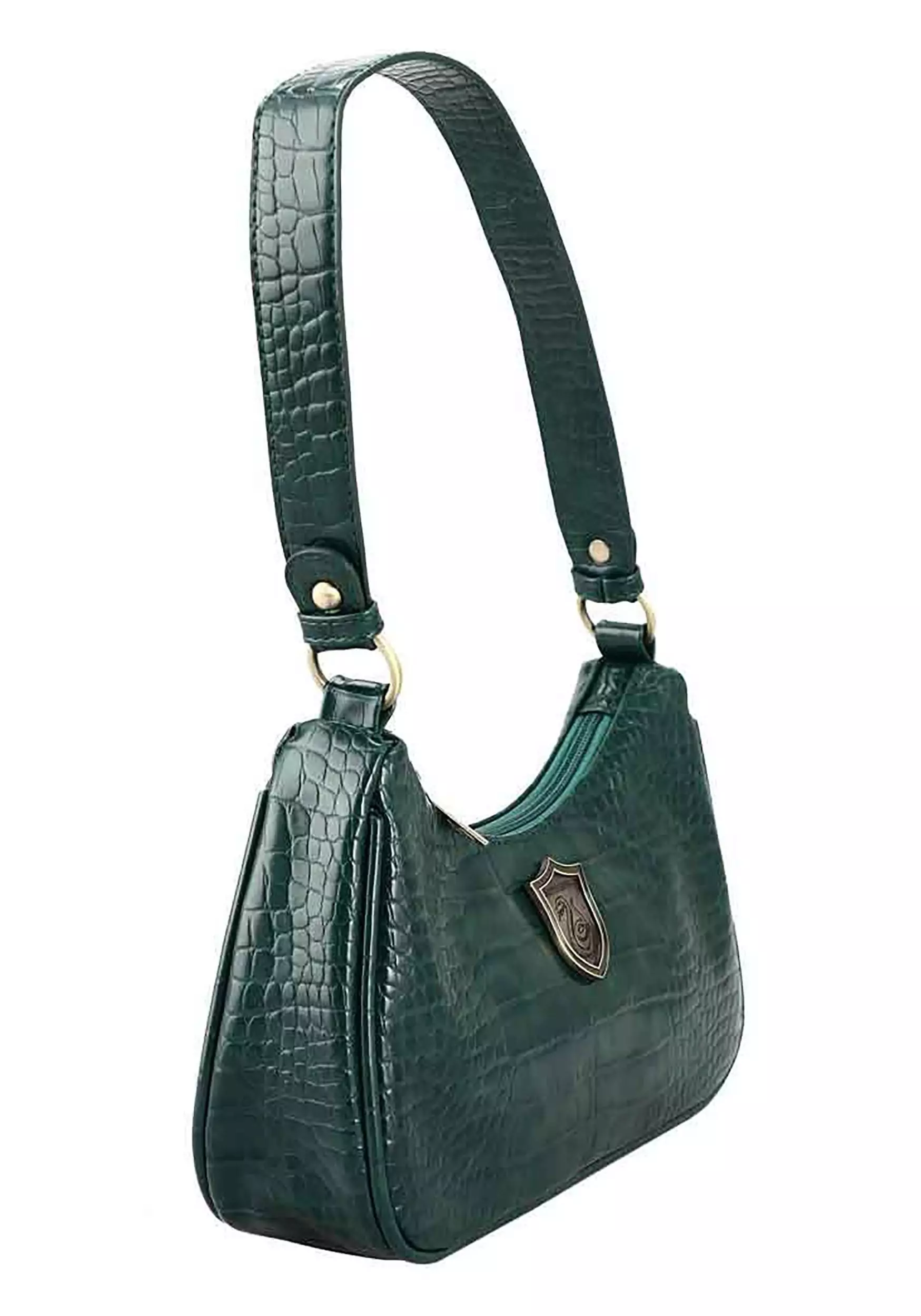 Bioworld Merchandising / Independent Sales Harry Potter Slytherin Metal Badge Shoulder Bag - Image 3