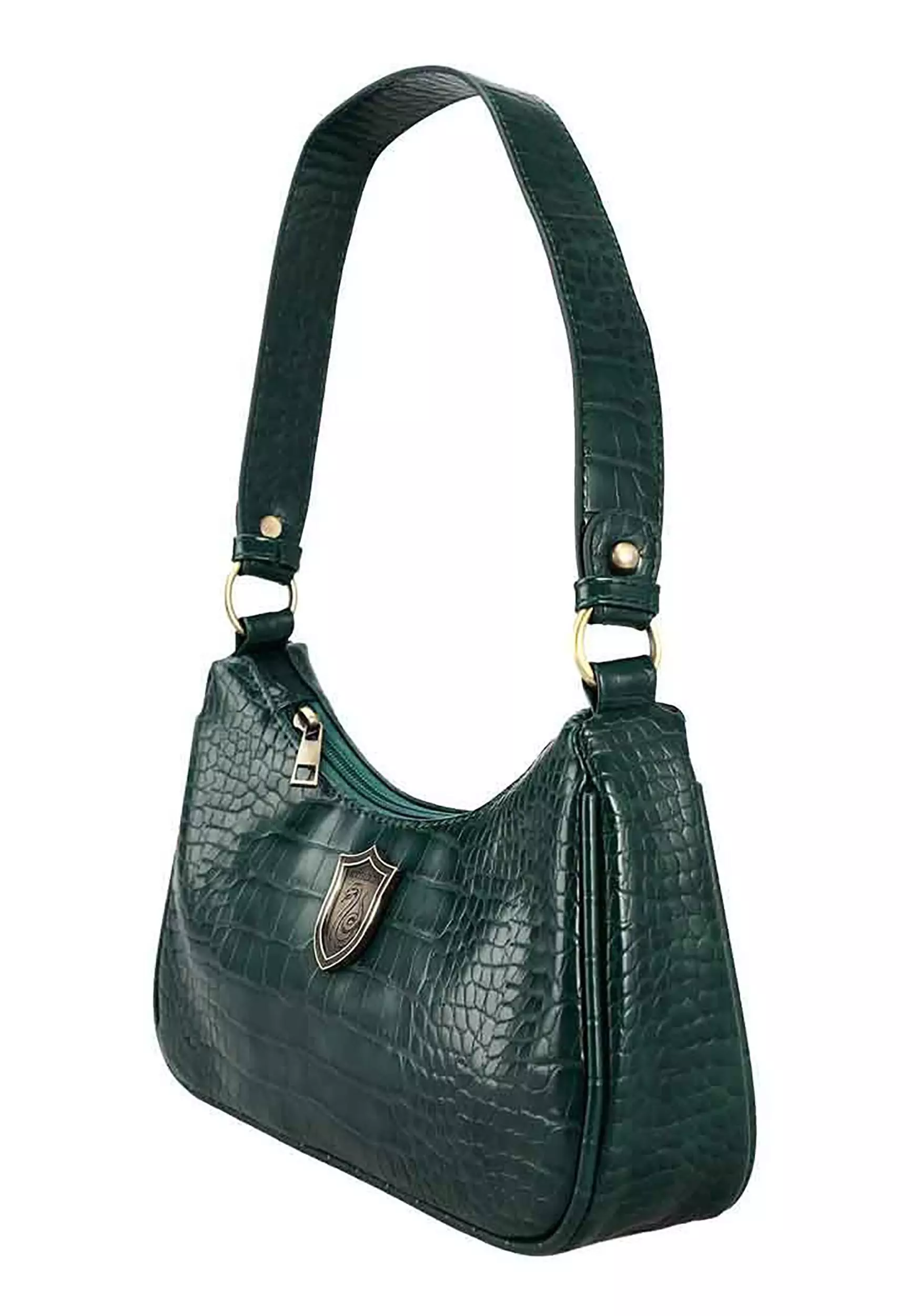 Bioworld Merchandising / Independent Sales Harry Potter Slytherin Metal Badge Shoulder Bag - Image 4