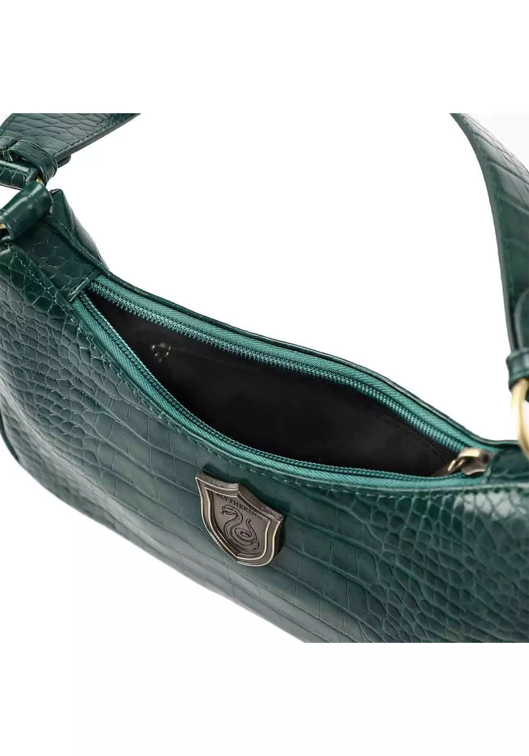 Bioworld Merchandising / Independent Sales Harry Potter Slytherin Metal Badge Shoulder Bag - Image 6