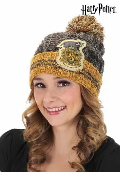 Elope Hufflepuff Heathered Pom Warm Beanie