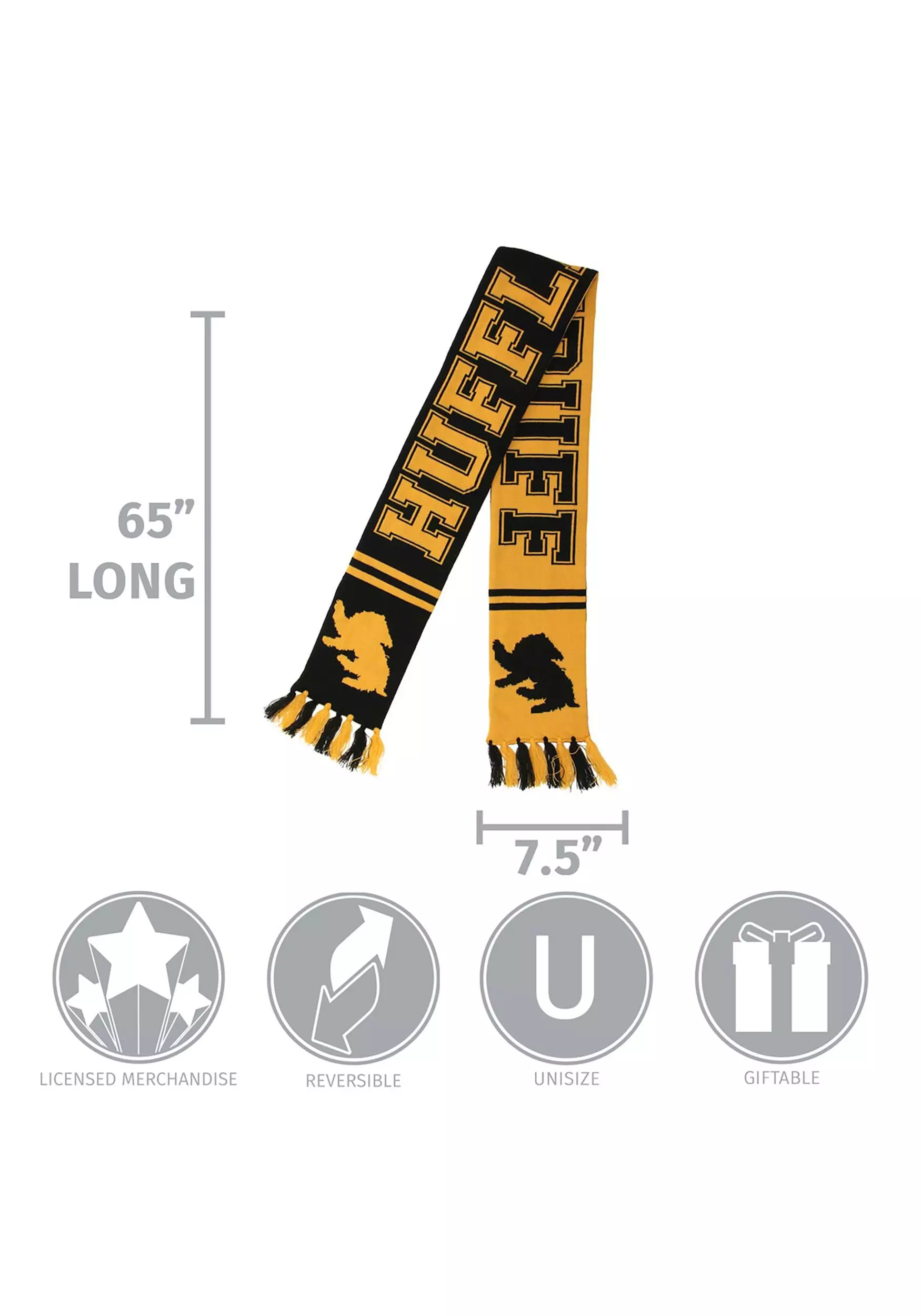 Elope Hufflepuff Reversible Winter Knit Scarf - Image 4