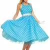 Forum Novelties, Inc Women's 50s Blue Polka Dot Costume Dress