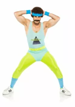 Seeing Red 80's Gym Instructor Men's Costume