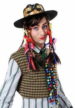 Fun Costumes Men's Chameleon Pop Star Hat W/ Wig