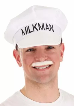H.M. Smallwares Milkman Hat And Mustache Costume Accessory Kit