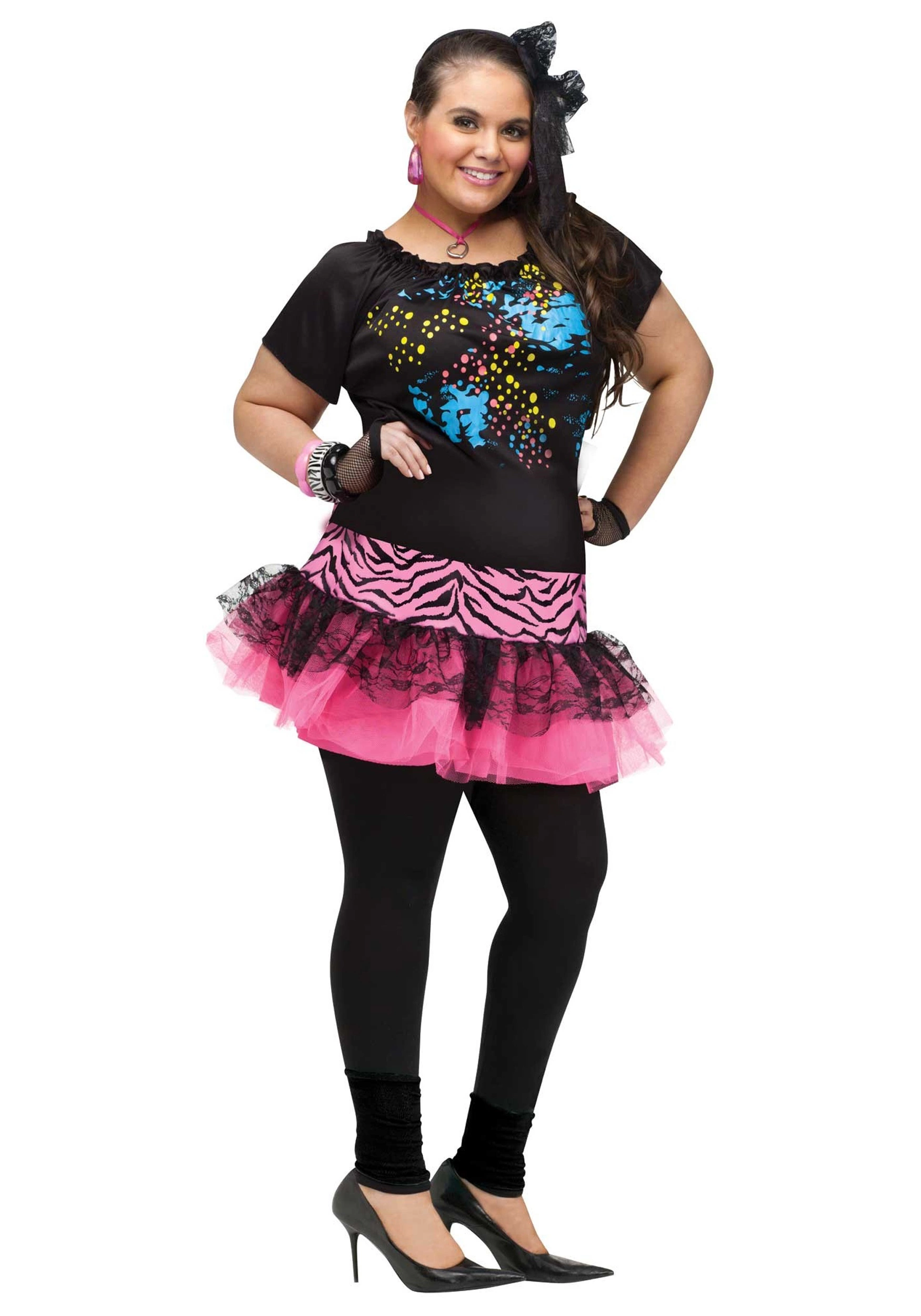 Fun World Plus Size 80s Pop Party Costume