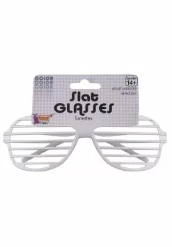 Rubies Costume Co. Inc White Slat Glasses