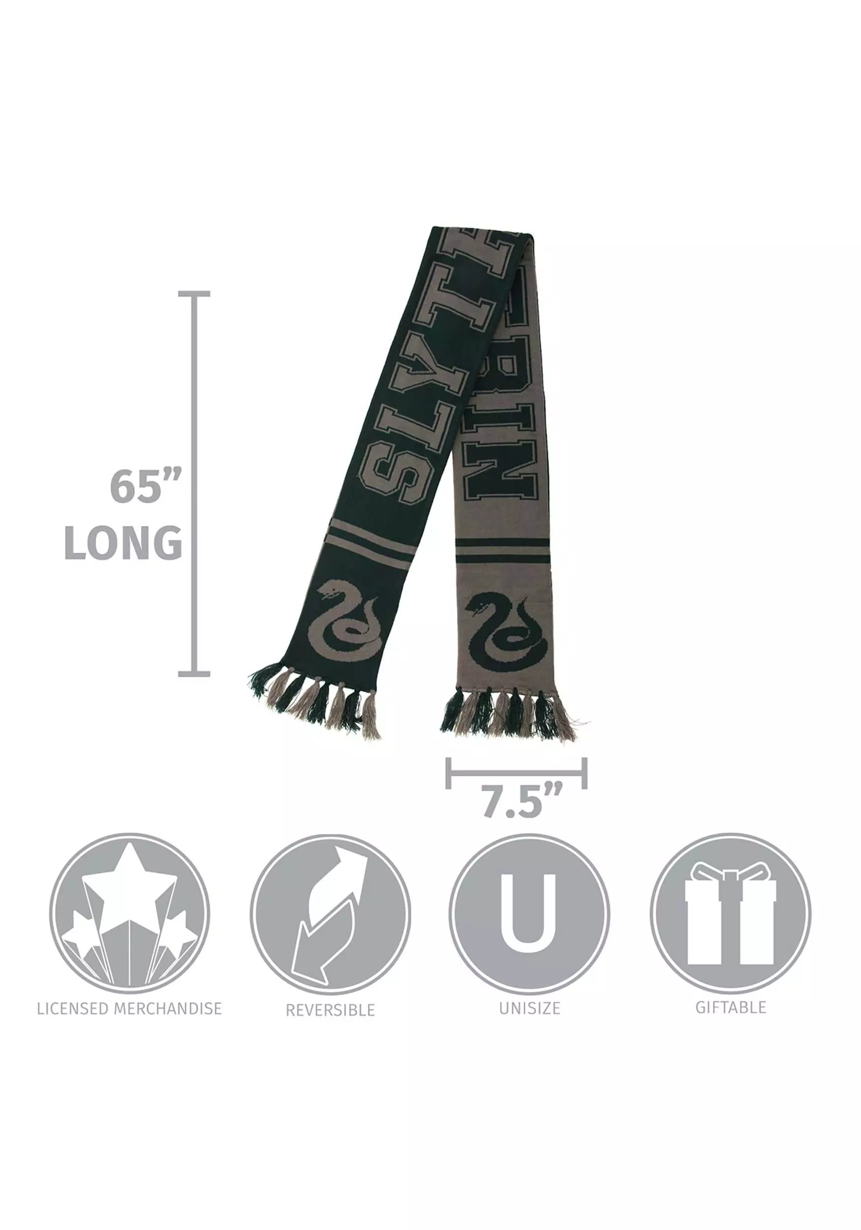 Elope Slytherin Reversible Winter Knit Scarf - Image 4