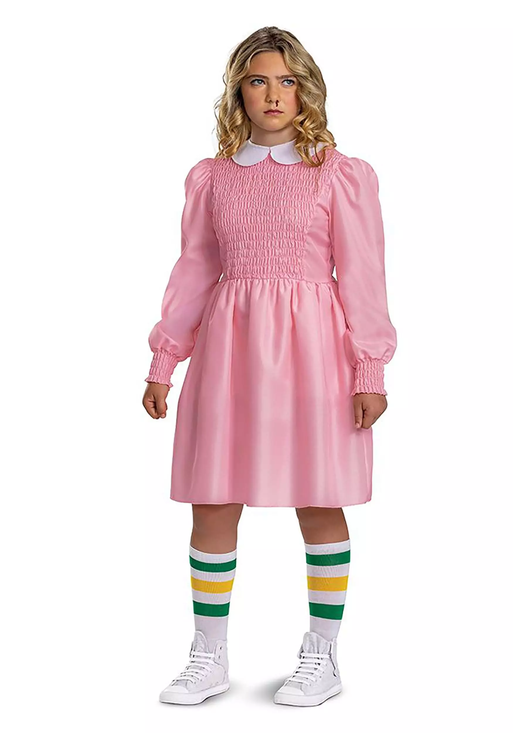 Disguise Stranger Things Classic Pink Dress Eleven Tween Costume