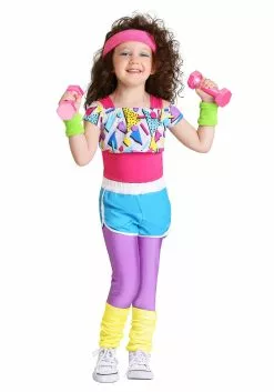 Fun Costumes Girl's Toddler Work It Out 80s Costume