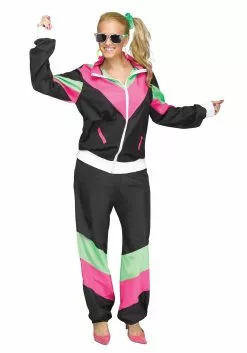 Fun World 80's Track Suit Plus Size Women's Costume