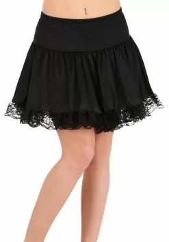 Fun Costumes Black Lace Petticoat W/ Tulle